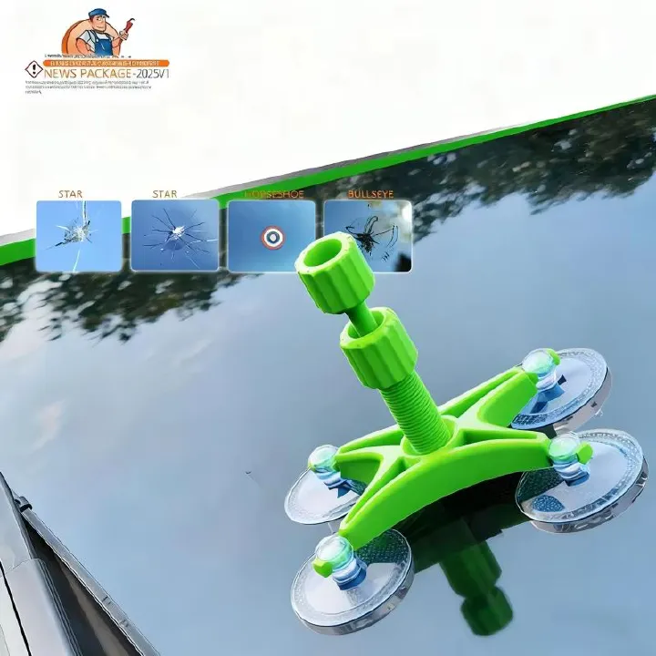 1 Set of Car Windshield Repair Tools, Glass Repair Fluid, Windshield Damage Repair Kit, Manual Glass Damage Repair, Suitable for Home Cars and Rvs, Car Glass Repair