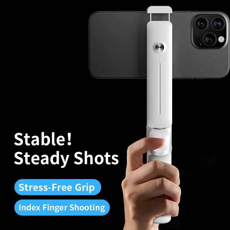 Mini Bluetooth Selfie Stick, 360° Rotating Foldable Phone Stand for Live Streaming & Phone Photography (Universal Compatibility)