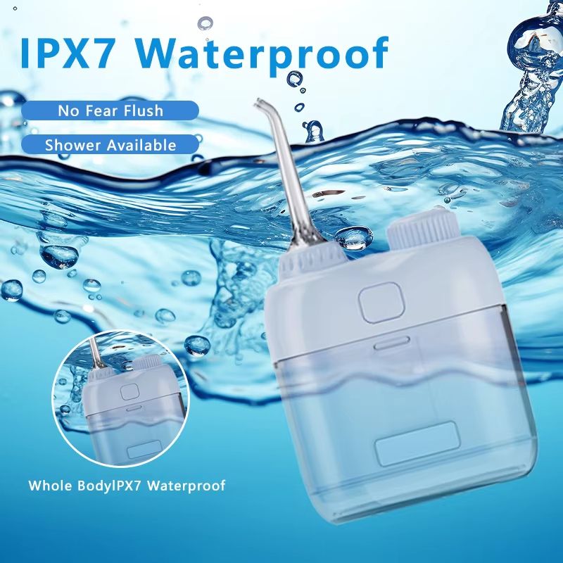 YUESI Mini Electric Water Flosser Convenient For Travel Portable Teeth Cleaner 2 Jet Tip 4 Modes Irrigator Dental Teeth Clean