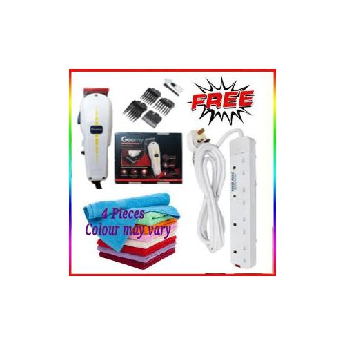 Geemy Affordable Barber Shaving Machine-Kinyozi + Free 4 Way Power Extension & Face Towels
