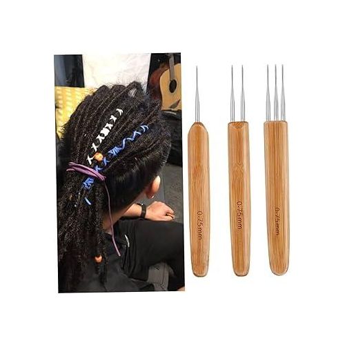 3 Pieces Dreadlocks Crotchet Hooks Needles Set