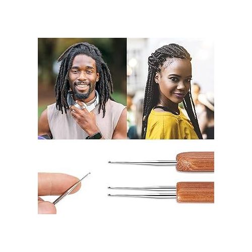 3 Pieces Dreadlocks Crotchet Hooks Needles Set