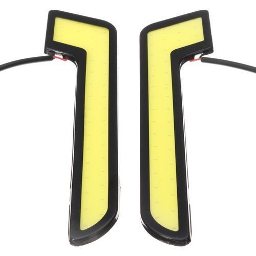 2x White Car LED Daytime Running Light DRL COB Strip Lamp Fog Lamp 12V DC
