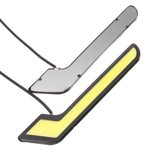 2x White Car LED Daytime Running Light DRL COB Strip Lamp Fog Lamp 12V DC