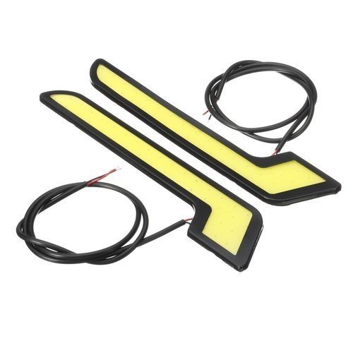 2x White Car LED Daytime Running Light DRL COB Strip Lamp Fog Lamp 12V DC