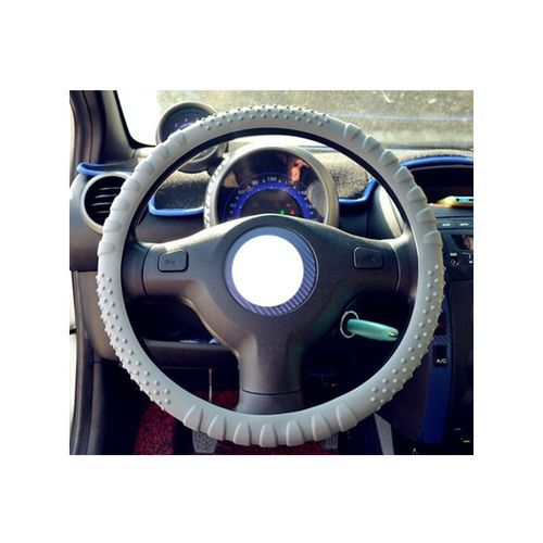Grey Silicone Car Steering Wheel Cover Anti-skid Grip
