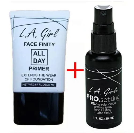 L.A. Girl PREP SET Face Finity All Day Primer + Pro Setting Spray