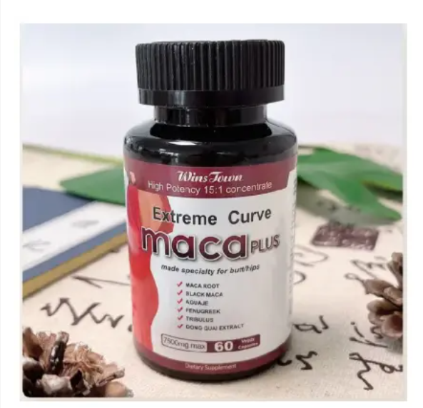 Extreme Butt & Hip Curve Maca Plus Capsules (7500mg) | Dietary Supplement made specialty for Butt/hips Enhancement with MACA ROOT, BLACK MACA