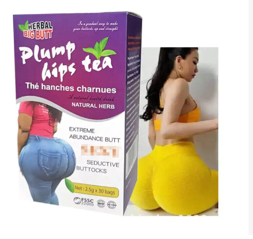 Plump Hips Tea, Hip and Butt Enlargement Tea, Mention Buttocks Herbal Supplements, Enhancement Firming and Seductive, 30 Tea Bags