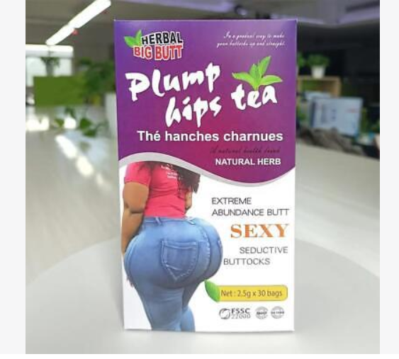 Plump Hips Tea, Hip and Butt Enlargement Tea, Mention Buttocks Herbal Supplements, Enhancement Firming and Seductive, 30 Tea Bags