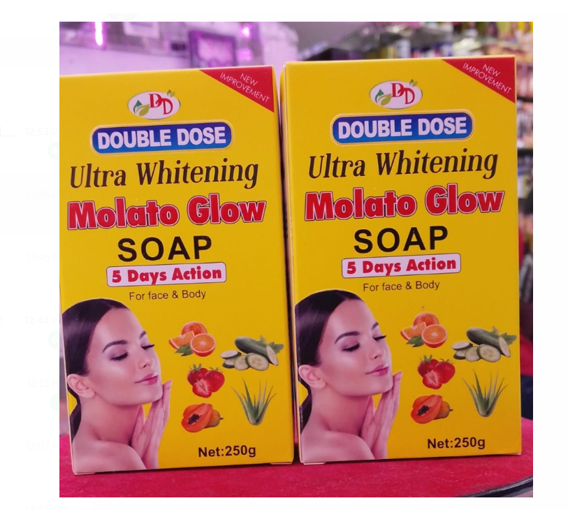 Double Dose Ultra whitening Molato Glow Soap;Molato whitening Brightening Firming Anti-Acne Skin Glowing Soap.