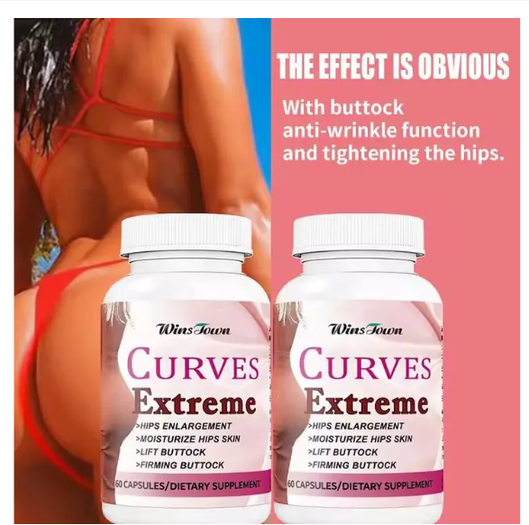 Winstown Curves Extreme Buttock and Hip Enhancement Butt Booster Lift Hip Butt Enlargement Pills Enhancement 60 Capsules for Buttocks Lifting
