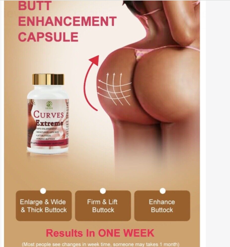 Winstown Curves Extreme Buttock and Hip Enhancement Butt Booster Lift Hip Butt Enlargement Pills Enhancement 60 Capsules for Buttocks Lifting