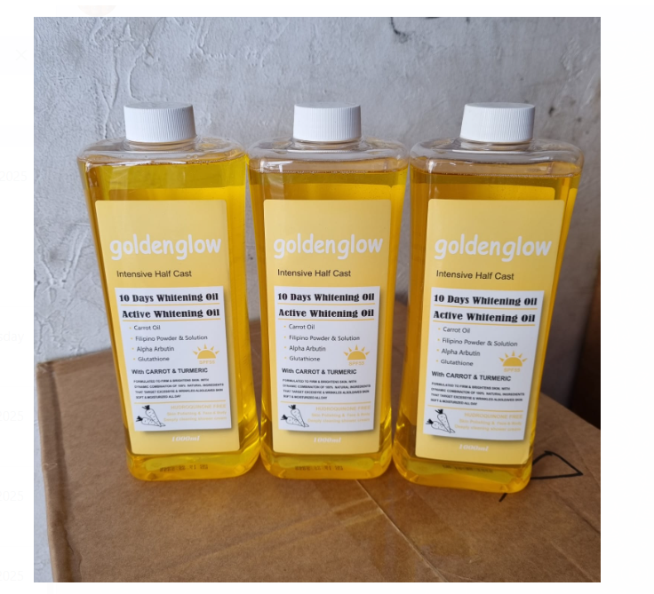 Golden Glow Intensive Half Cast 10 Days Whitening Milk with CARROT Oil & TURMERIC Body Lotion with Argan Oil, Alpha Arbutin & Glutathione. Removes Pimples, Wrinkles and Stretch marks