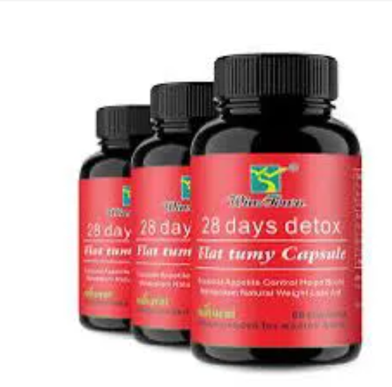 28 Days Detox and Flat Tummy Capsule | Dietary Supplement for Detoxification, Appetite Control, Metabolism, and Flat Tummy