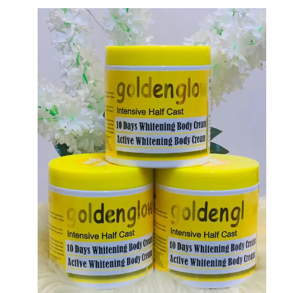 Goldenglow Intensive Half Cast 10days Whitening Body Cream 500ml Carrot Oil, Alpha Arbutin,Glutathione,Tumeric Moisturizing Cream Antioxidant Turmeric Golden Glow Vitamin C Cream 500ml