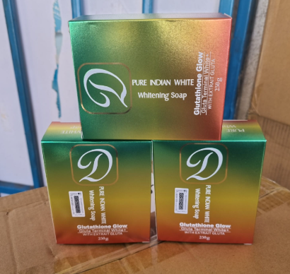 Pure Indian White Gluta Terminal Whitening soap Anti-Aging, Moisturizes, Glows, Exfoliates, Lightens, Evenly Whitens, Fade Dark Spots, Acne Spots, Freckles, Age Spots & Discolorations.