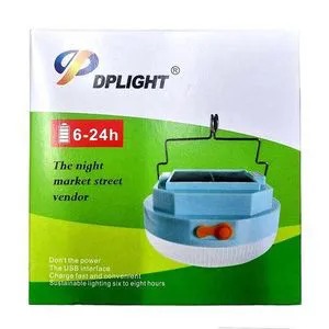 DP Light Solar Rechargeable Bulb Portable Indoor/Outdoor Waterproof Super Brightness ABS Plastic Housing Phone Power Bank Charge Led Solar Bulb with Hanging Hook Night Market street Vendor