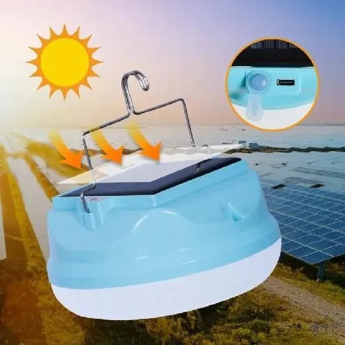 DP Light Solar Rechargeable Bulb Portable Indoor/Outdoor Waterproof Super Brightness ABS Plastic Housing Phone Power Bank Charge Led Solar Bulb with Hanging Hook Night Market street Vendor