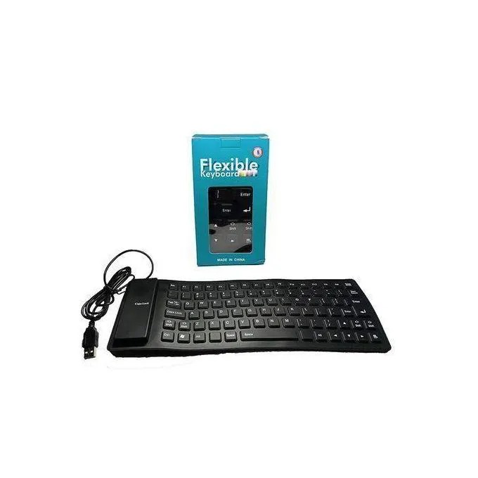 Flexible Waterproof Silicone Keyboard – Foldable USB Wired Keyboard, Dustproof & Silent Typing, Portable for PC/Laptop/Desktop
