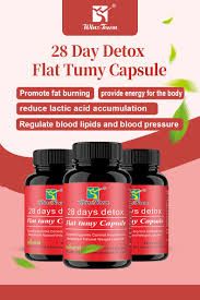 28 DAY Detox Flat Tummy Capsule Herbal Capsule for Body Detoxing, Burning Belly CAPSULES with Organic Green tea Detox and Weight Loss Women Multivitamins Capsules