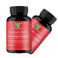28 DAY Detox Flat Tummy Capsule Herbal Capsule for Body Detoxing, Burning Belly CAPSULES with Organic Green tea Detox and Weight Loss Women Multivitamins Capsules