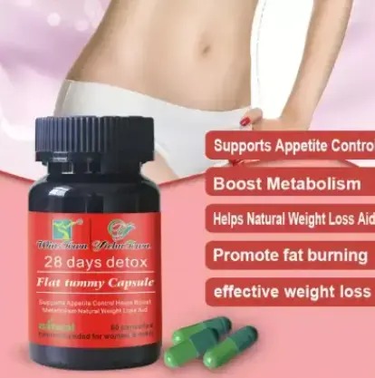 28 DAY Detox Flat Tummy Capsule Herbal Capsule for Body Detoxing, Burning Belly CAPSULES with Organic Green tea Detox and Weight Loss Women Multivitamins Capsules