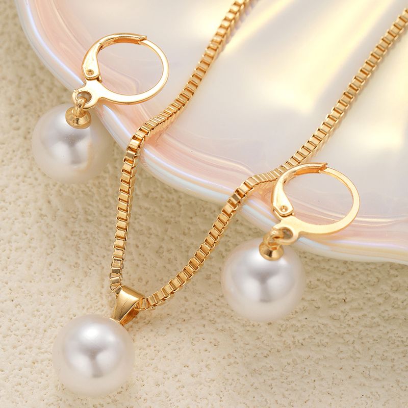 8pcs/Set Earrings Sets + Necklace Women Jewelry Clavicle Chain Creative Personality Cameo Earrings Fashion Accessories Pearl Pendants Valentine's Gifts Fashion Stunning Earrings For Beautiful Girls