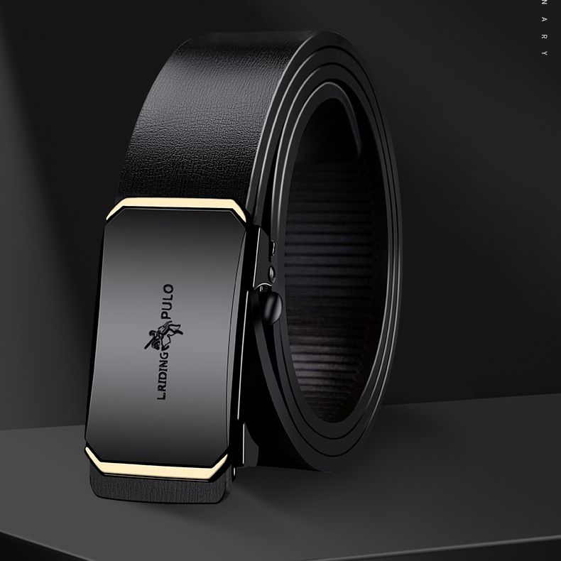 Men's genuine leather belt toothless automatic buckle hot sale fashion business all-match belt high-end belt