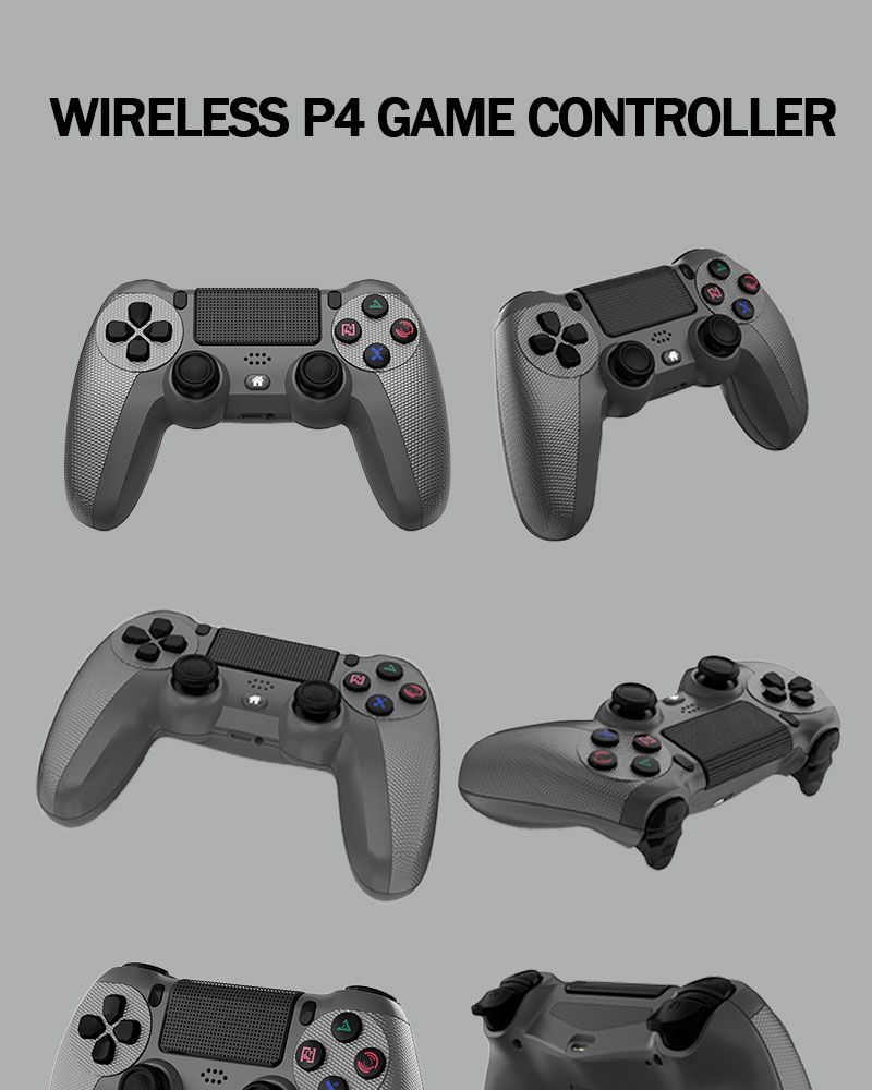 Hot Sale Bluetooth Game Controller Gamepad Game Controller Wireless Bluetooth Joystick 6 Axis with Light Bar Gyroscope Dual Vibration Bluetooth Gamepad for PC, Android, PS4