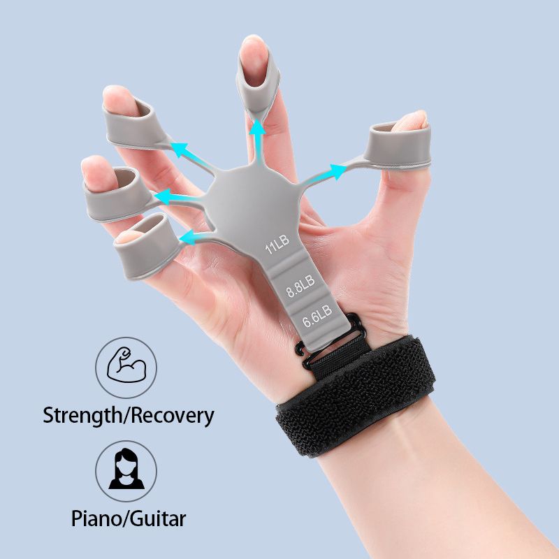Finger Grip Finger Trainer Finger Puller Wrist Strengthener Basketball Corrector Vein Trainer Finger Exerciser Guitar Finger Exerciser Rehabilitation Therapy Tool Patient Hand Strength Trainer