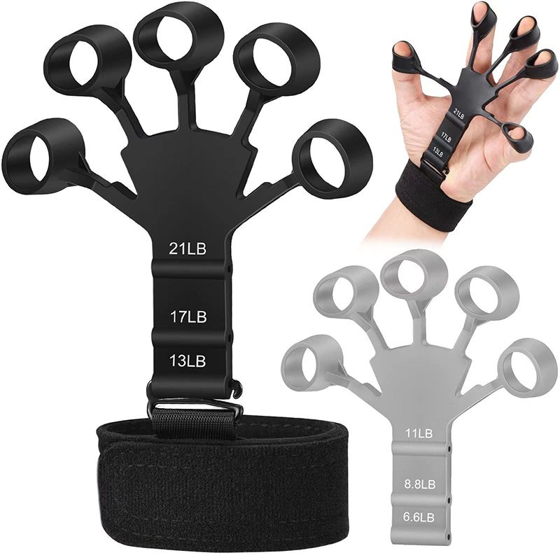 Finger Grip Finger Trainer Finger Puller Wrist Strengthener Basketball Corrector Vein Trainer Finger Exerciser Guitar Finger Exerciser Rehabilitation Therapy Tool Patient Hand Strength Trainer
