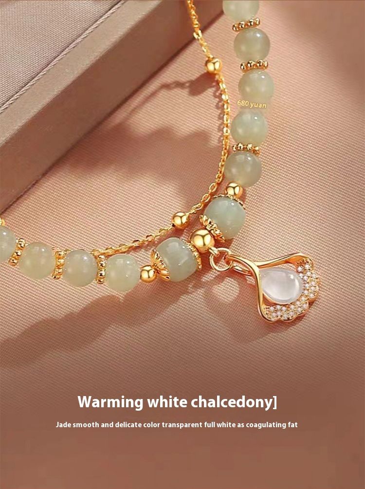 Women's bracelets, double-layer apricot leaf bracelets, women's fashion, high-end sense, Valentine's Day gifts for girlfriends, birthday gifts, female accessories