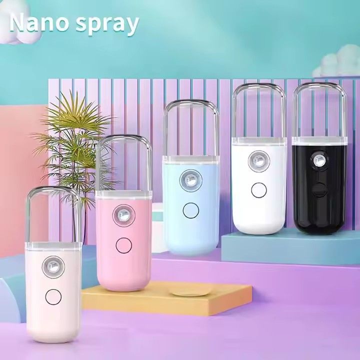 Rechargeable Hydrating Spray Humidifier Alcohol Disinfection Spray USB Rechargeable Cold Spray Mini Pocket Portable Nano Facial Spray Facial Steamer Facial Skin Care Tools