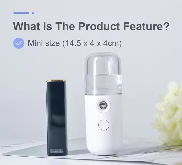 Rechargeable Hydrating Spray Humidifier Alcohol Disinfection Spray USB Rechargeable Cold Spray Mini Pocket Portable Nano Facial Spray Facial Steamer Facial Skin Care Tools