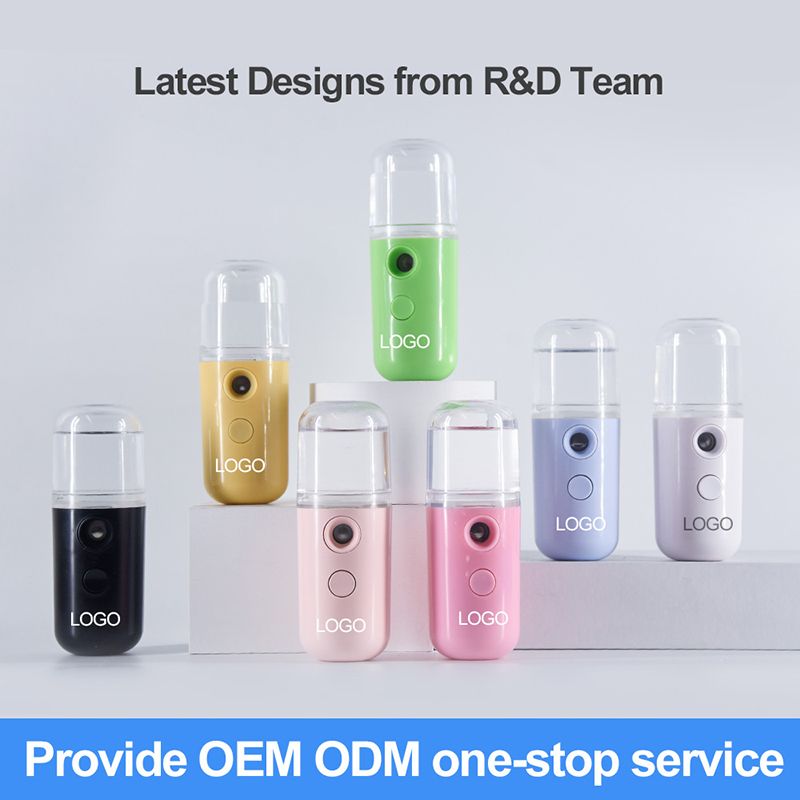 Rechargeable Hydrating Spray Humidifier Alcohol Disinfection Spray USB Rechargeable Cold Spray Mini Pocket Portable Nano Facial Spray Facial Steamer Facial Skin Care Tools
