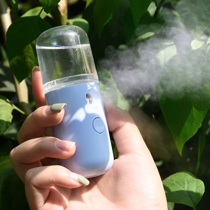 Rechargeable Hydrating Spray Humidifier Alcohol Disinfection Spray USB Rechargeable Cold Spray Mini Pocket Portable Nano Facial Spray Facial Steamer Facial Skin Care Tools