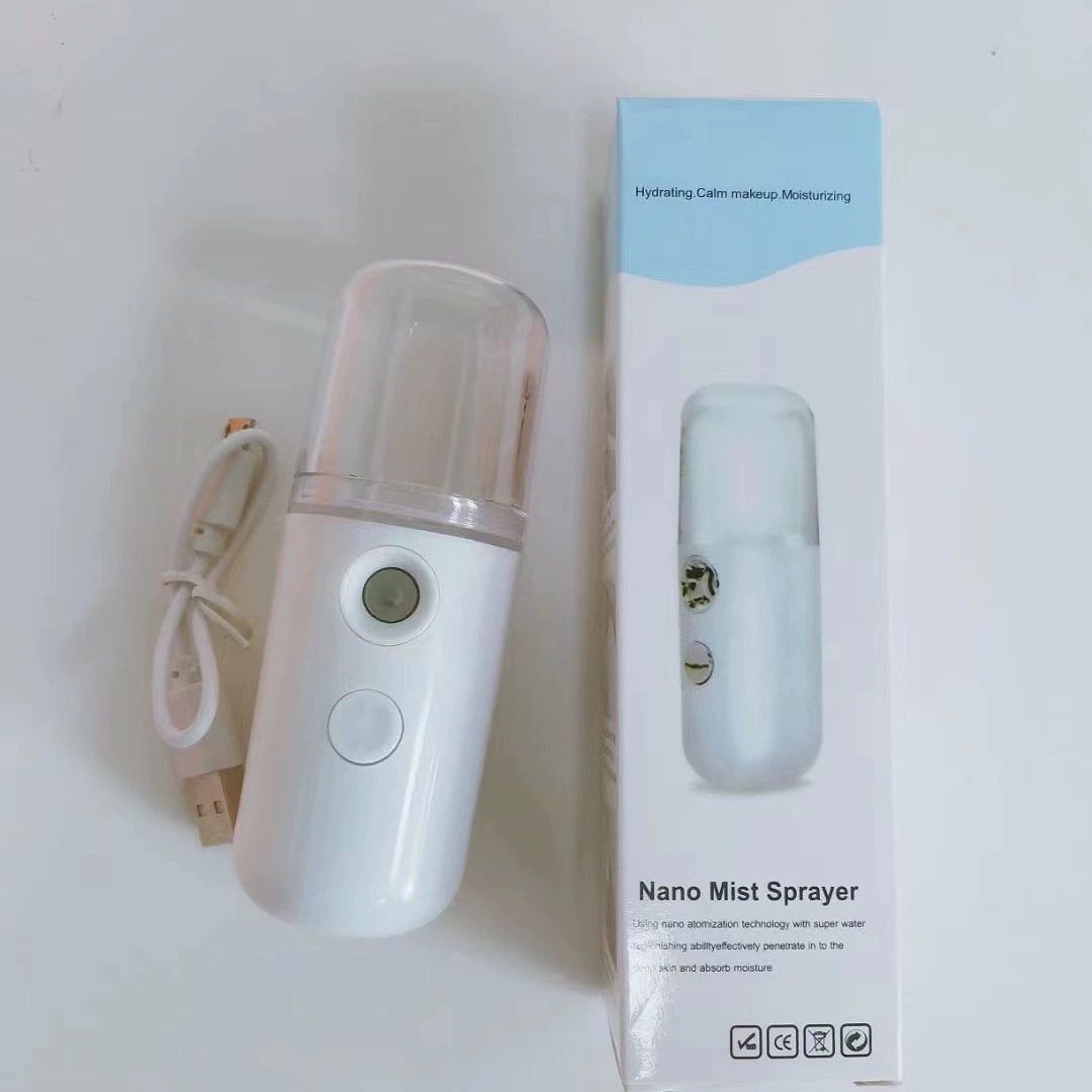 Rechargeable Hydrating Spray Humidifier Alcohol Disinfection Spray USB Rechargeable Cold Spray Mini Pocket Portable Nano Facial Spray Facial Steamer Facial Skin Care Tools
