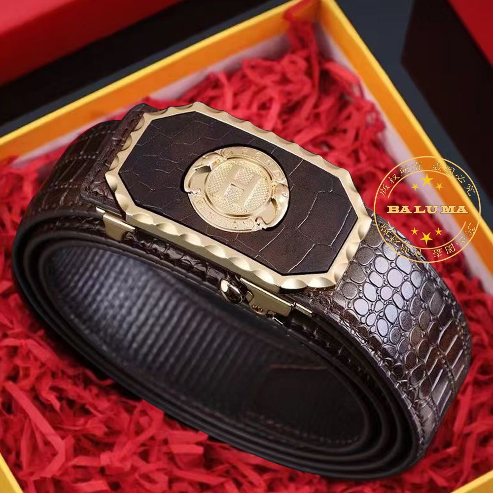 New Men's Belt High Quality Sports Car Leopard Belt Men's Belt Business Automatic Buckle Fashion Trend Casual Belt