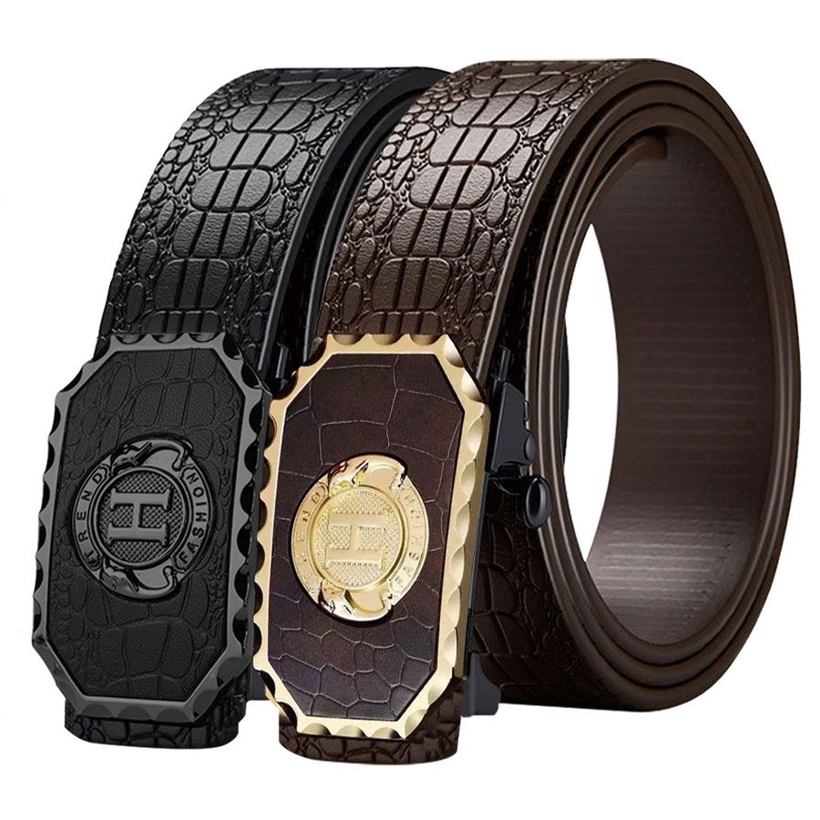 New Men's Belt High Quality Sports Car Leopard Belt Men's Belt Business Automatic Buckle Fashion Trend Casual Belt