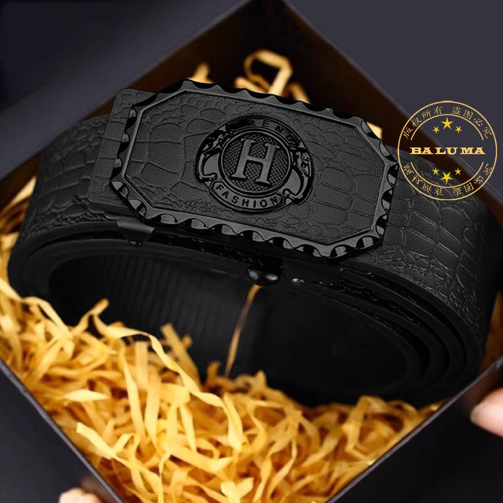 New Men's Belt High Quality Sports Car Leopard Belt Men's Belt Business Automatic Buckle Fashion Trend Casual Belt