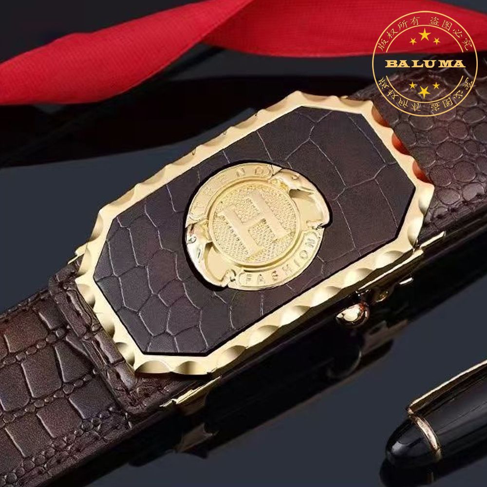 New Men's Belt High Quality Sports Car Leopard Belt Men's Belt Business Automatic Buckle Fashion Trend Casual Belt