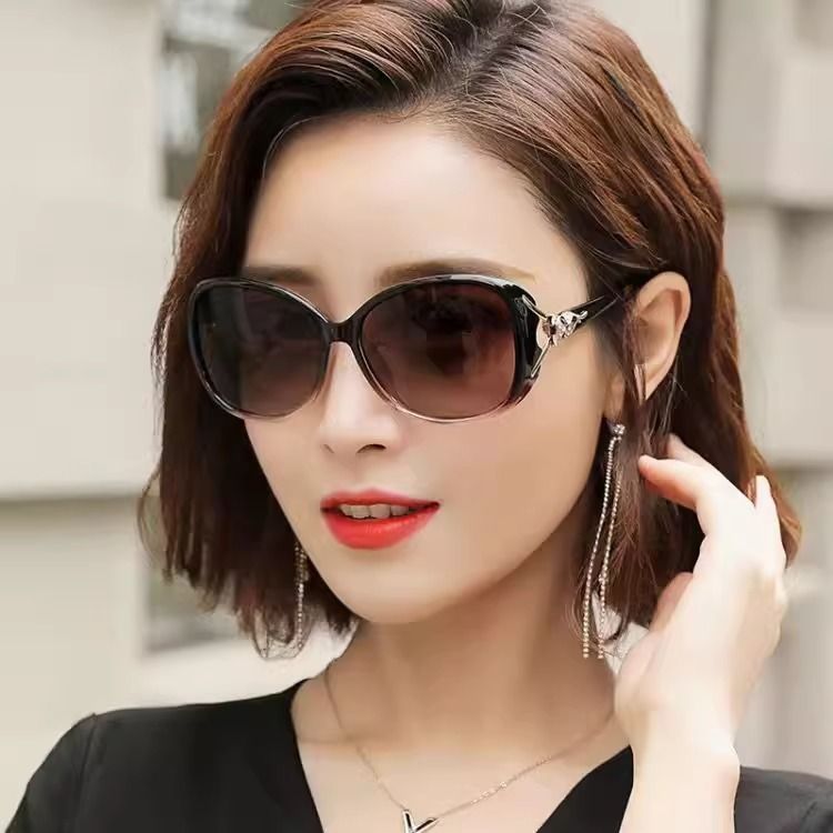 New style women's summer beach sunglasses fox head large frame anti-ultraviolet sunglasses