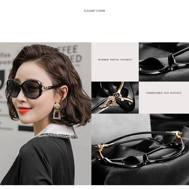 New style women's summer beach sunglasses fox head large frame anti-ultraviolet sunglasses