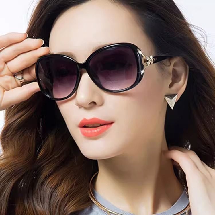 New style women's summer beach sunglasses fox head large frame anti-ultraviolet sunglasses