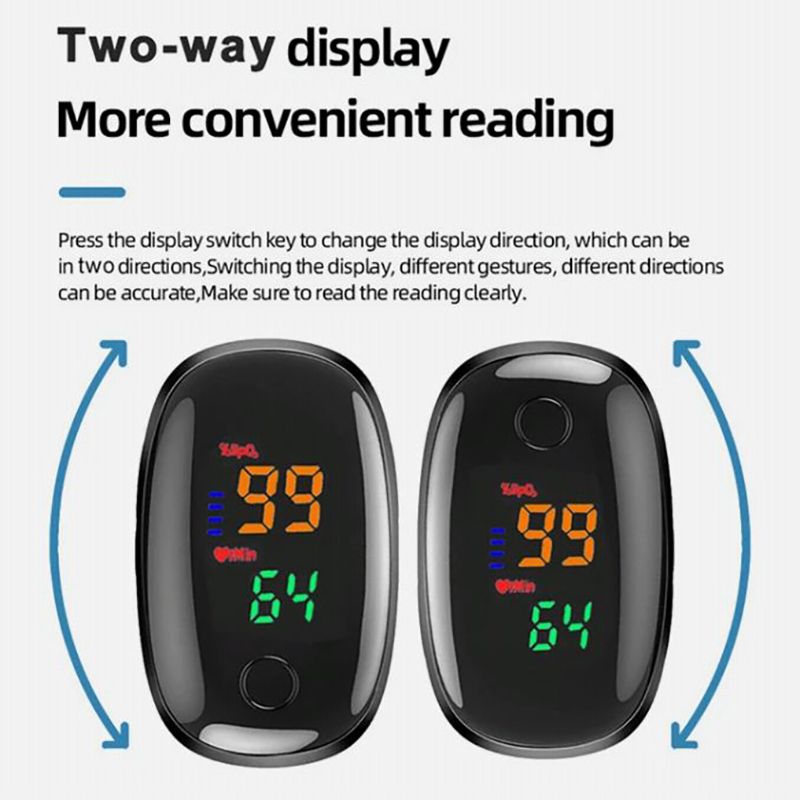 Fingertip Pulse Oximeter Digital Home Medical Equipment Oximeter Blood Oxygen Sensor Blood Oxygen Heart Rate Saturation Meter Portable Fingertip Blood Oxygen Monitor