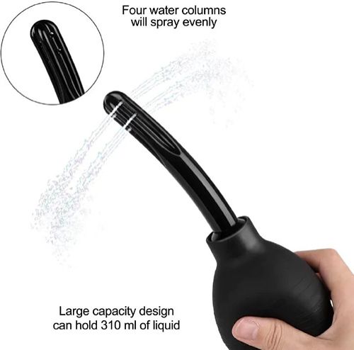 Enema Douche Clean 310ml Large Capacity Healthy Wash Flusher System for Men Women Made of Comfortable Silicone Anal Shower Reusable Vaginal And Anal Cleaner Home Tests Care