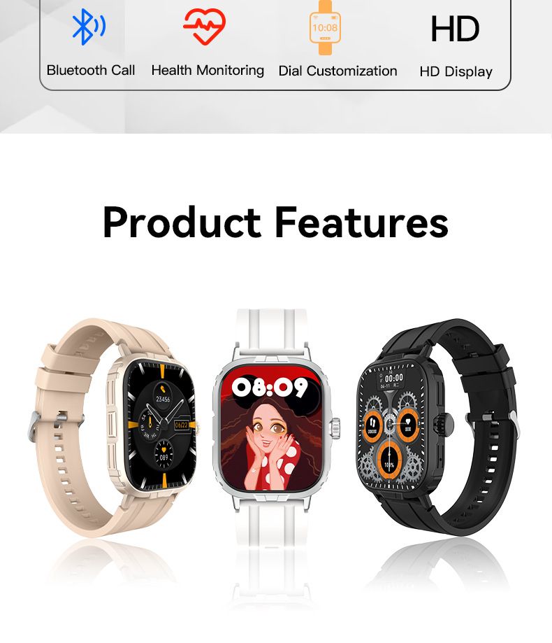 New Smart Watch Bluetooth Call Men And Women Outdoor Sports Smartwatch Digital Watch Heart Rate Blood Pressure Monitoring Fitness Bracelet Multiple Sports Modes