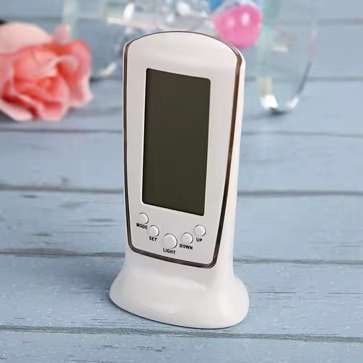 LED blue light digital electronic alarm clock snooze timer alarm clock home bedside luminous electronic clock time date temperature display clock