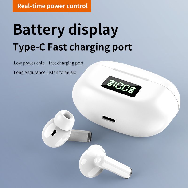 Bluetooth Earphones Super Long Battery Life Waterproof Noise Reduction Earbuds Digital Display Douch 5.3 Wireless TWS Earbuds Sports Binaural Stereo Wireless Earpods For Android & IOS Smart Phones
